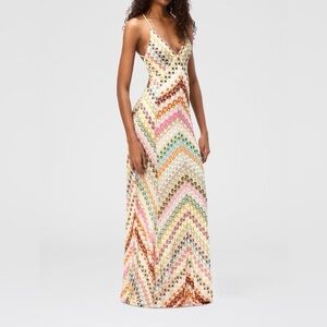 MULTI COLOR CHEVRON MAXI DRESS